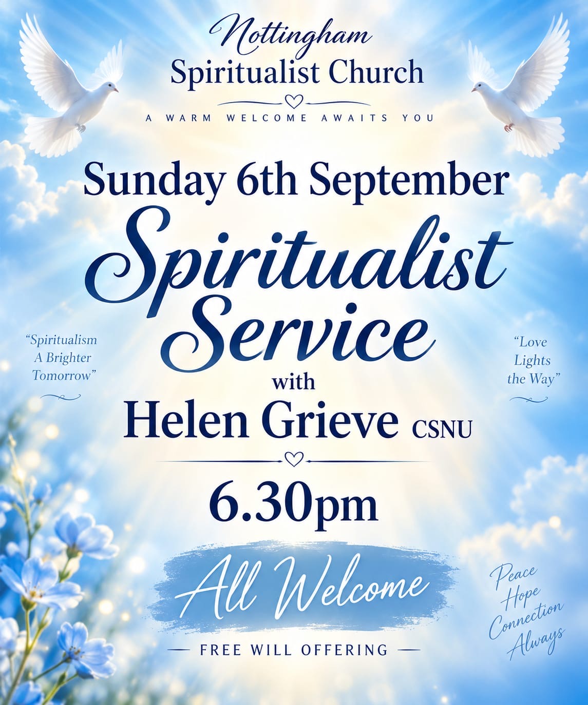 Sunday Divine Service at Nottingham Spiritualist Church