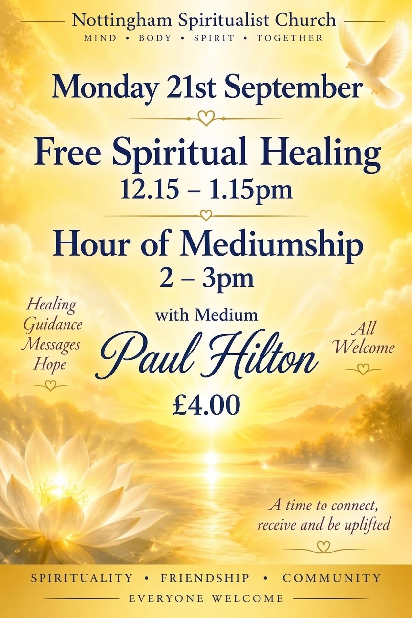 Free Healing at Nottingham Spiritualist Church